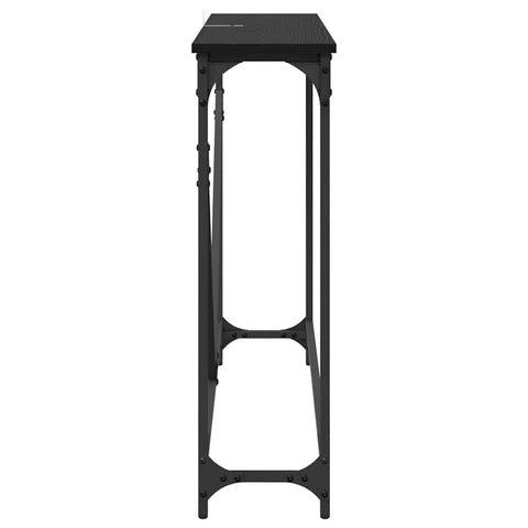 vidaXL Console Table Black oak 102 x 22.5 x 75 cm Engineered wood