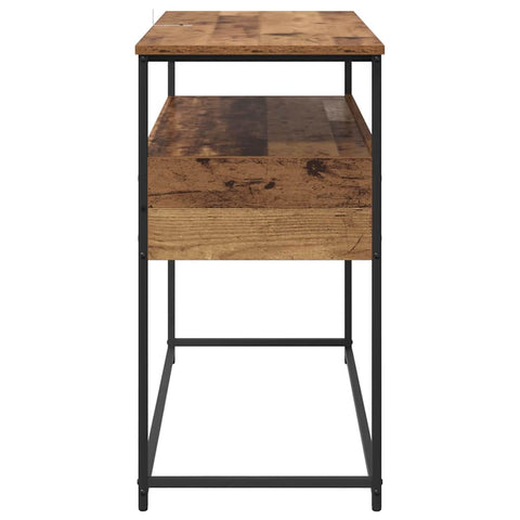 vidaXL Console Table with Drawer Old Wood 100 x 40 x 75 cm