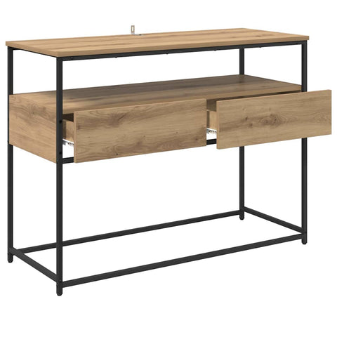 vidaXL Console Table with Drawer Artisan Oak 100 x 40 x 75 cm
