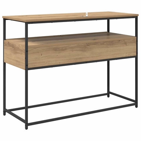 vidaXL Console Table with Drawer Artisan Oak 100 x 40 x 75 cm
