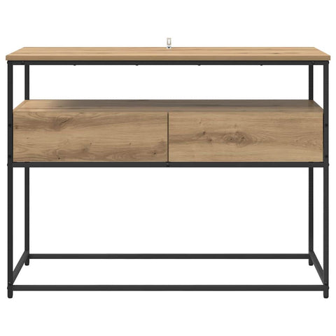 vidaXL Console Table with Drawer Artisan Oak 100 x 40 x 75 cm