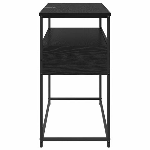 vidaXL Console Table with Drawer Black Oak 100 x 40 x 75 cm