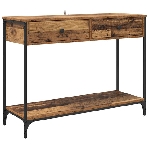 vidaXL Console Table Old Wood 100 x 34.5 x 75 cm Engineered Wood