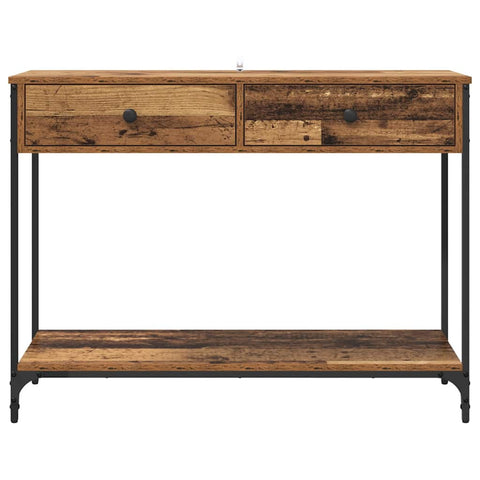vidaXL Console Table Old Wood 100 x 34.5 x 75 cm Engineered Wood