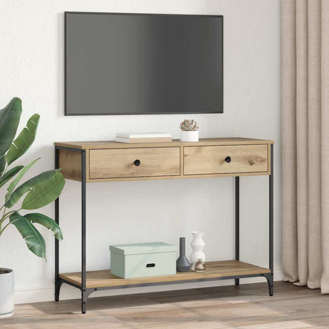 vidaXL Console Table Artisan Oak 100 x 34.5 x 75 cm Engineered Wood