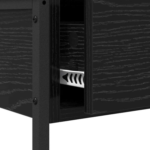 vidaXL Console Table Black Oak 100 x 34.5 x 75 cm Engineered Wood