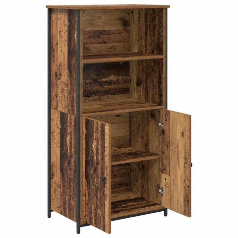 vidaXL Highboard Old Wood 62 x 36 x 121.5 cm Engineered Wood