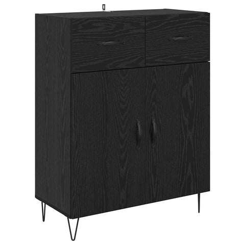 vidaXL Sideboard Black Oak 69.5 x 34 x 90 cm Engineered Wood