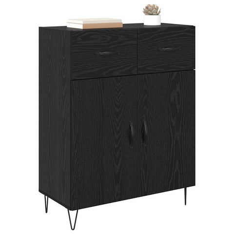 vidaXL Sideboard Black Oak 69.5 x 34 x 90 cm Engineered Wood
