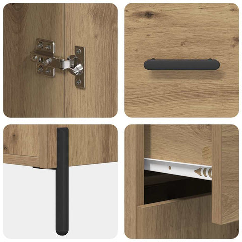 vidaXL Sideboard Artisan Oak 69.5 x 34 x 90 cm Engineered Wood