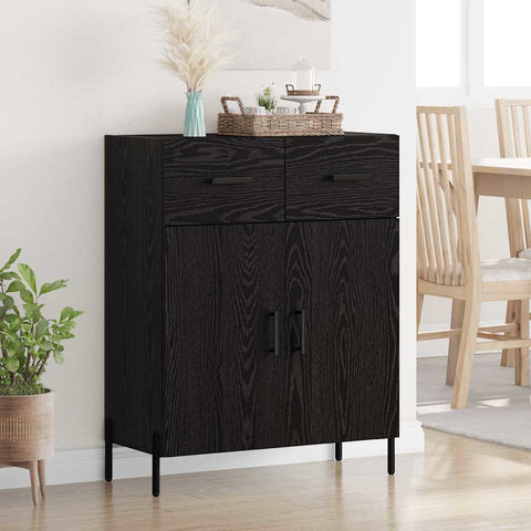 vidaXL Sideboard Black Oak 69.5 x 34 x 90 cm Engineered Wood