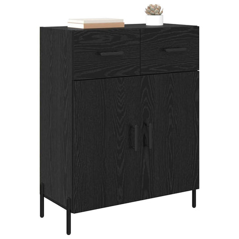 vidaXL Sideboard Black Oak 69.5 x 34 x 90 cm Engineered Wood