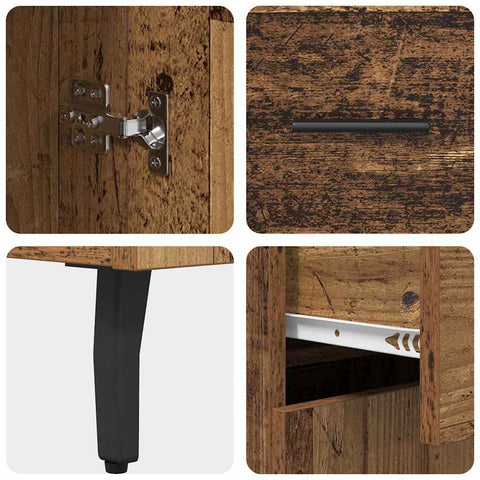 vidaXL Sideboard Old Wood 69.5 x 34 x 90 cm Engineered Wood