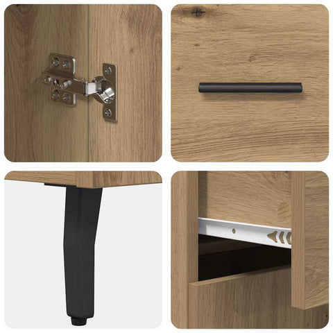 vidaXL Sideboard Artisan Oak 69.5 x 34 x 90 cm Engineered Wood