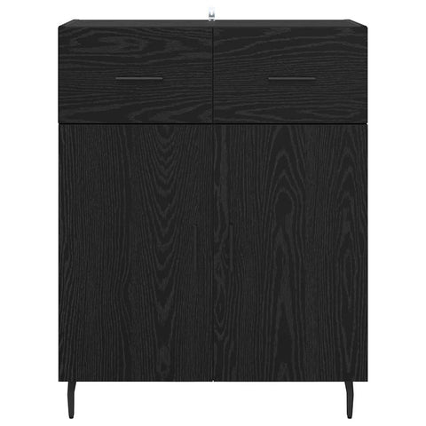 vidaXL Sideboard Black Oak 69.5 x 34 x 90 cm Engineered Wood