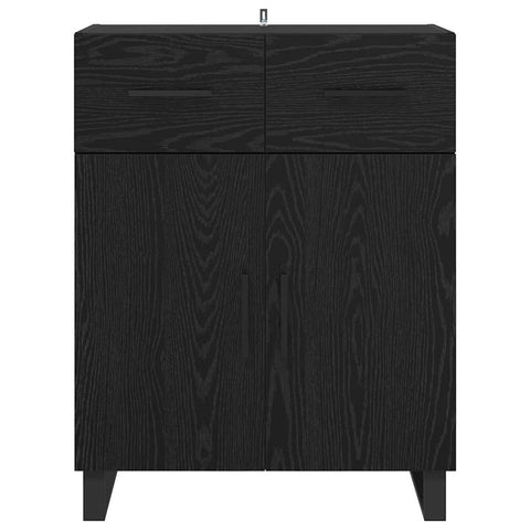 vidaXL Sideboard Black Oak 69.5 x 34 x 90 cm Engineered Wood