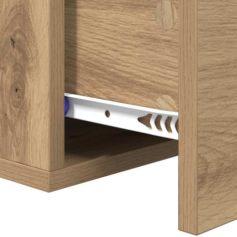vidaXL Wall-mounted Bedside Cabinet Artisan Oak 35 x 35 x 20 cm
