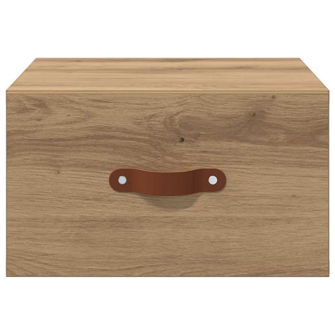 vidaXL Wall-mounted Bedside Cabinet Artisan Oak 35 x 35 x 20 cm