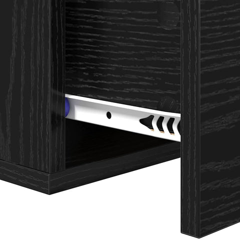 vidaXL Wall-mounted Bedside Cabinet Black Oak 35 x 35 x 20 cm