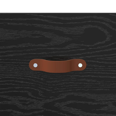 vidaXL Wall-mounted Bedside Cabinet Black Oak 35 x 35 x 20 cm