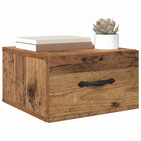 vidaXL Bedside Cabinet 2 pcs Old wood 35 x 35 x 20 cm Engineered wood