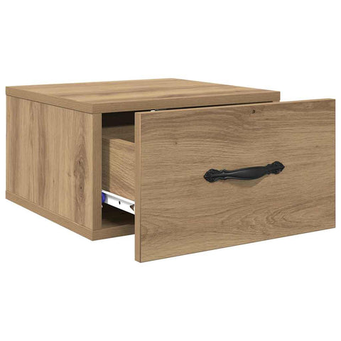 vidaXL Bedside Cabinet with Drawer 2 pcs Artisan oak 35 x 35 x 20 cm