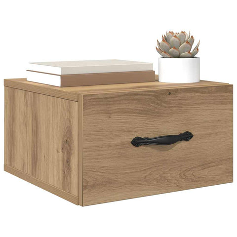 vidaXL Bedside Cabinet with Drawer 2 pcs Artisan oak 35 x 35 x 20 cm