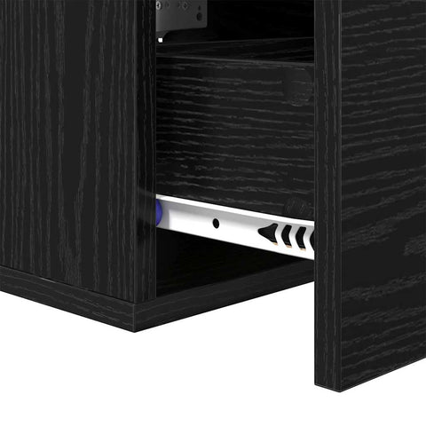 vidaXL Bedside Cabinet 2 pcs Black oak 35 x 35 x 20 cm Engineered wood