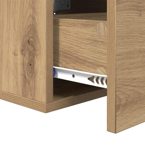 vidaXL Bedside Cabinet Artisan oak 35 x 35 x 20 cm Engineered wood