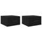 vidaXL Bedside Cabinet 2 pcs Black oak 35 x 35 x 20 cm Engineered wood