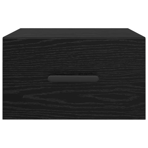 vidaXL Bedside Cabinet 2 pcs Black oak 35 x 35 x 20 cm Engineered wood