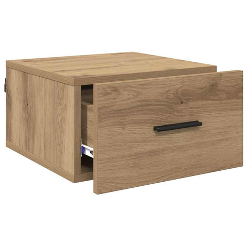 vidaXL Bedside Cabinet with Drawer 2 pcs Artisan oak 35 x 35 x 20 cm