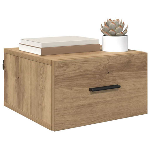 vidaXL Bedside Cabinet with Drawer 2 pcs Artisan oak 35 x 35 x 20 cm