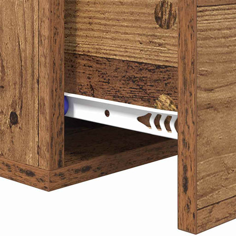 vidaXL Bedside Cabinet Old wood 35 x 35 x 20 cm Engineered wood