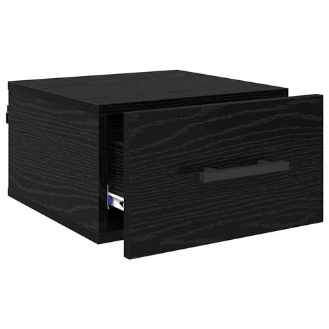 vidaXL Bedside Cabinet Black oak 35 x 35 x 20 cm Engineered wood