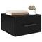 vidaXL Bedside Cabinet Black oak 35 x 35 x 20 cm Engineered wood