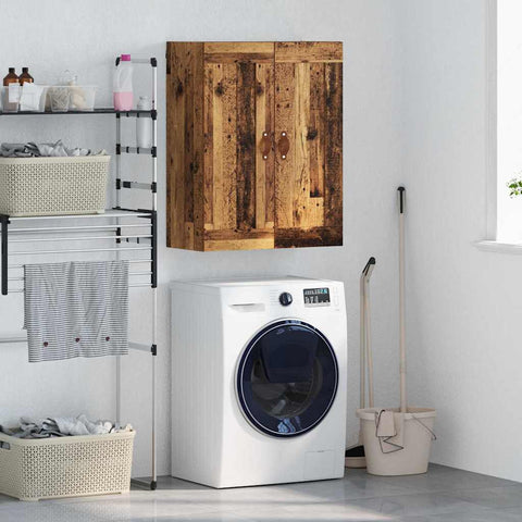 vidaXL Wall Mounted Cabinet Old Wood 69.5 x 34 x 90 cm Engineered Wood