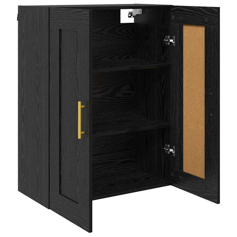 vidaXL Wall Mounted Cabinet Black Oak 69.5 x 34 x 90 cm