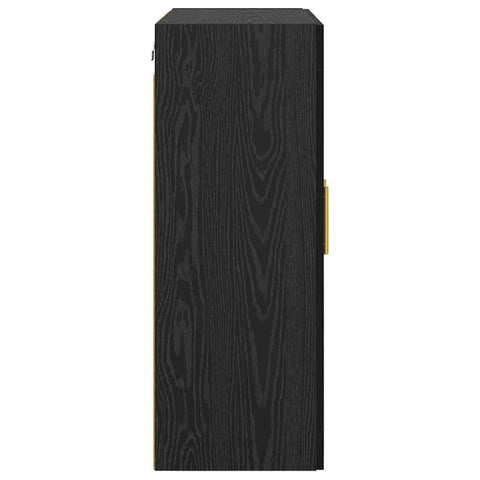 vidaXL Wall Mounted Cabinet Black Oak 69.5 x 34 x 90 cm