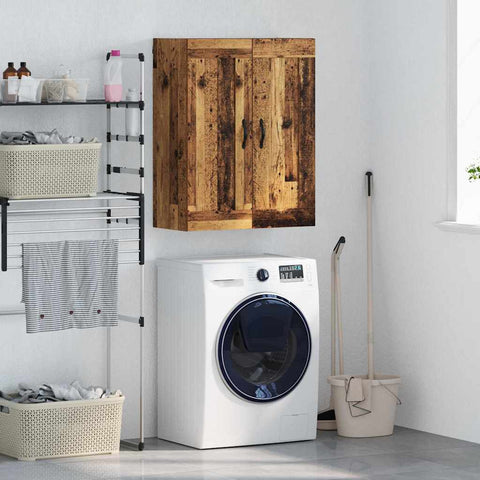 vidaXL Wall Mounted Cabinet Old Wood 69.5 x 34 x 90 cm Engineered Wood