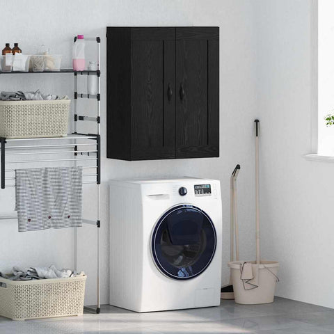 vidaXL Wall Mounted Cabinet Black Oak 69.5 x 34 x 90 cm