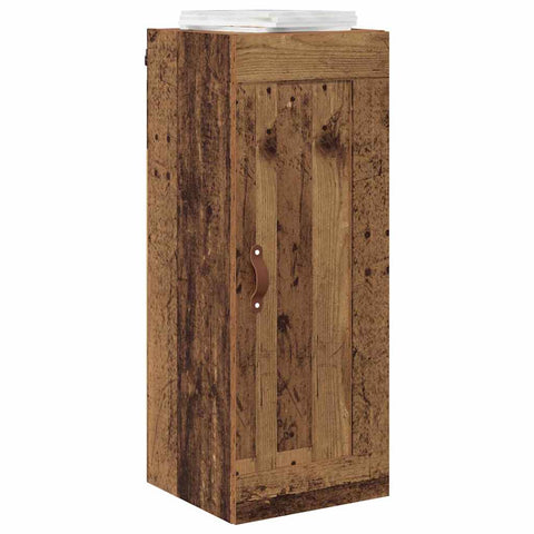 vidaXL Wall Mounted Cabinet Old Wood 34.5 x 34 x 90 cm Engineered Wood