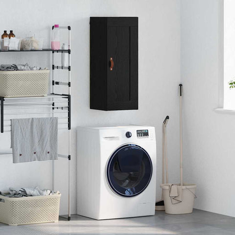 vidaXL Wall Mounted Cabinet Black Oak 34.5 x 34 x 90 cm