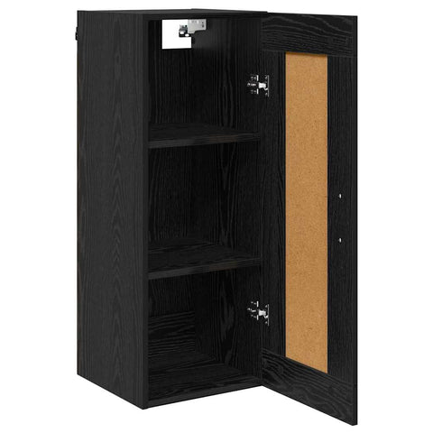 vidaXL Wall Mounted Cabinet Black Oak 34.5 x 34 x 90 cm