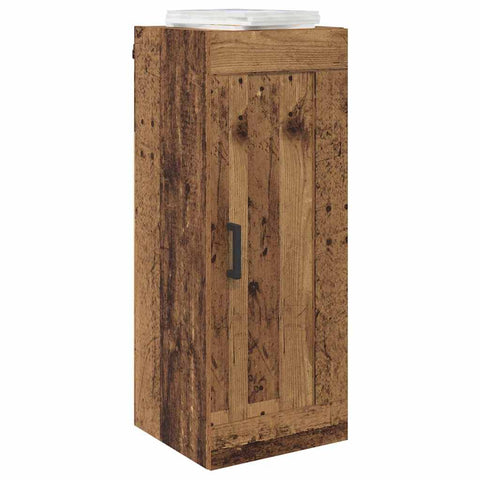 vidaXL Wall Mounted Cabinet Old Wood 34.5 x 34 x 90 cm Engineered Wood