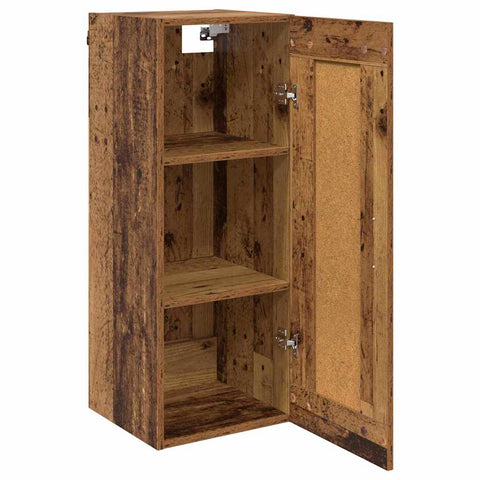 vidaXL Wall Mounted Cabinet Old Wood 34.5 x 34 x 90 cm Engineered Wood
