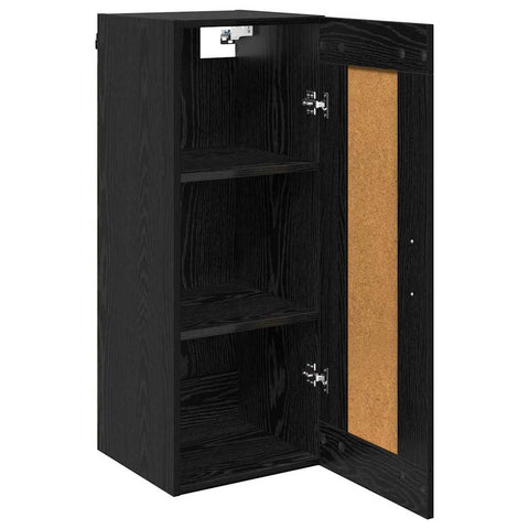 vidaXL Wall Mounted Cabinet Black Oak 34.5 x 34 x 90 cm