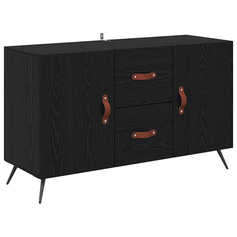 vidaXL Sideboard Black Oak 100 x 36 x 60 cm Engineered Wood