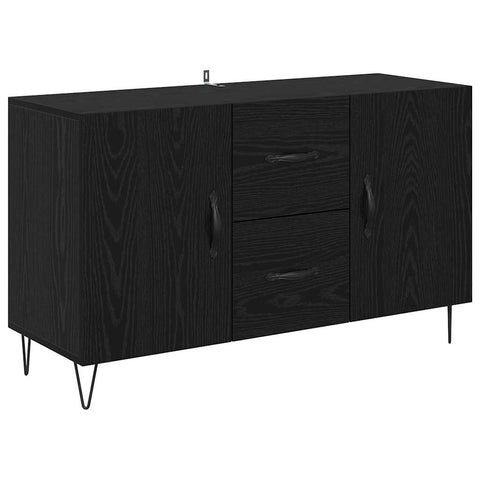 vidaXL Sideboard Black Oak 100 x 36 x 60 cm Engineered Wood