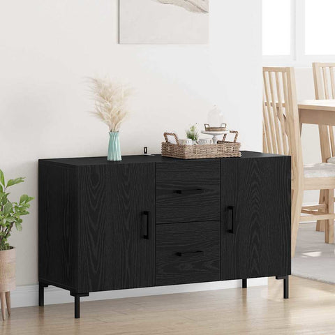 vidaXL Sideboard Black Oak 100 x 36 x 60 cm Engineered Wood